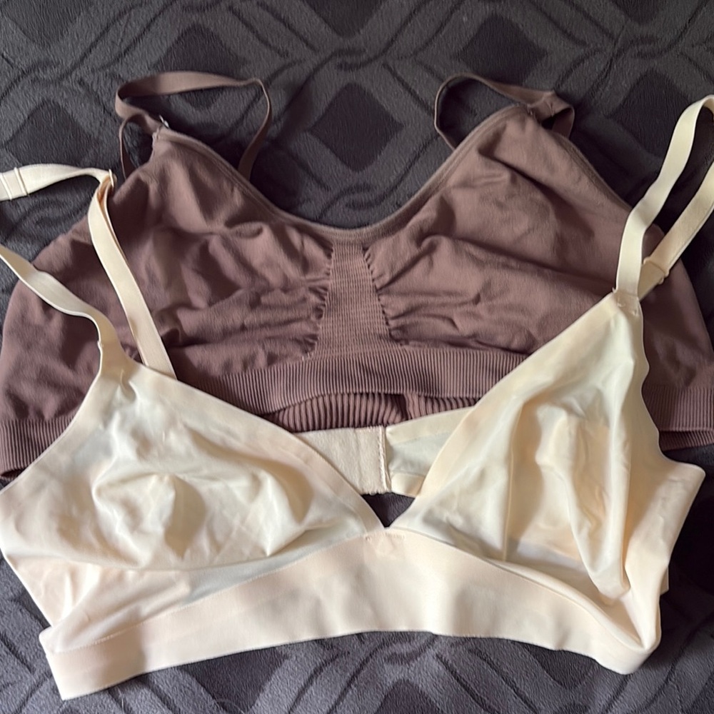 GAP Cream and Brown Seamless Bras Intimates